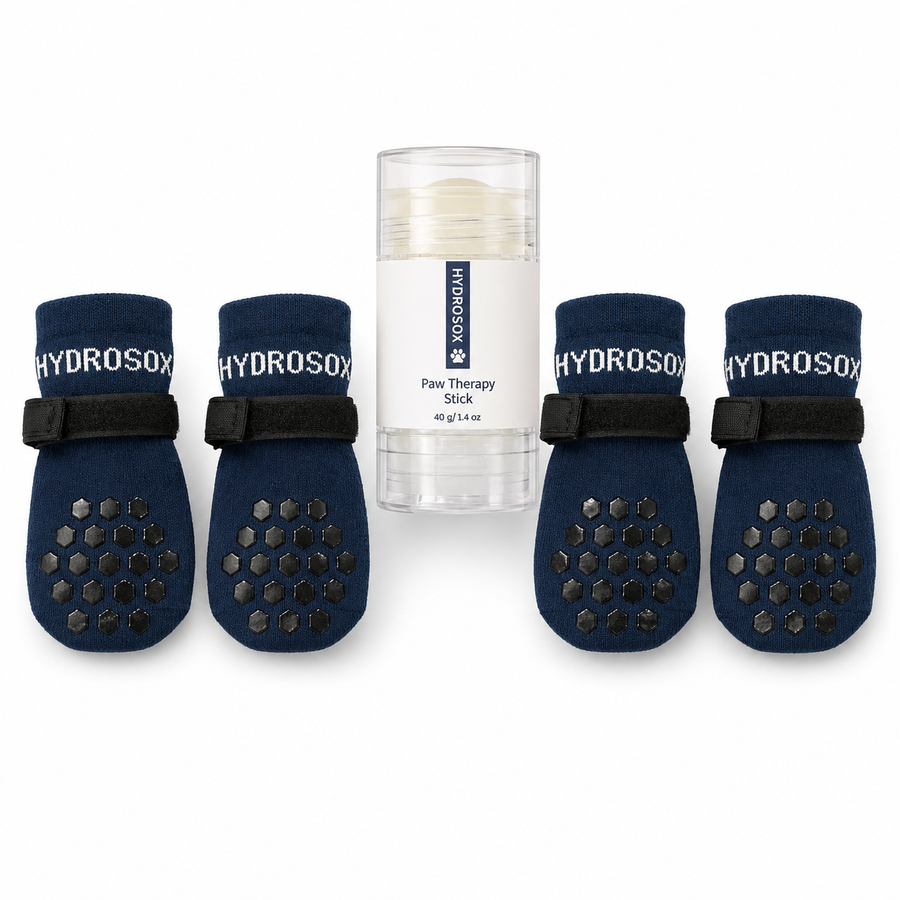 HYDROSOX Paw Care Kit | Moisture Proof Dog Socks + Paw Balm
