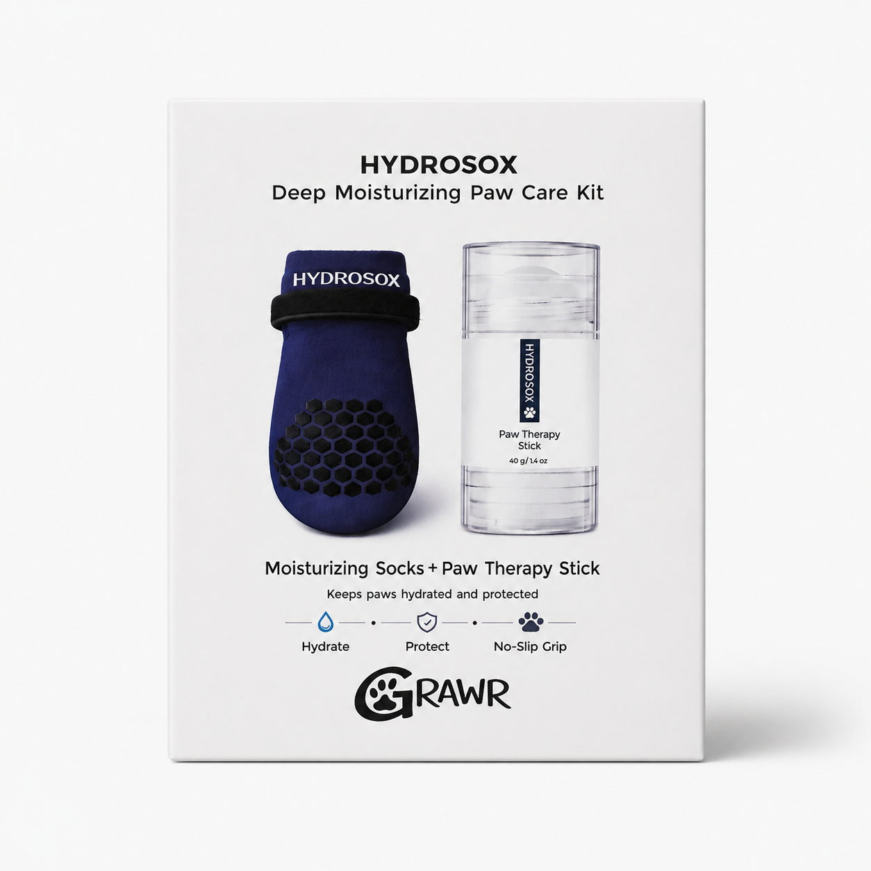 HYDROSOX Paw Care Kit | Moisture Proof Dog Socks + Paw Balm